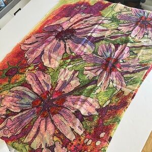 150$ NWT Bindya Colorful Floral Scarf